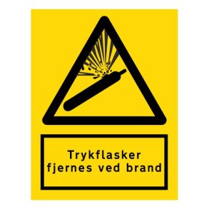 Trykflasker fjernes ved brand