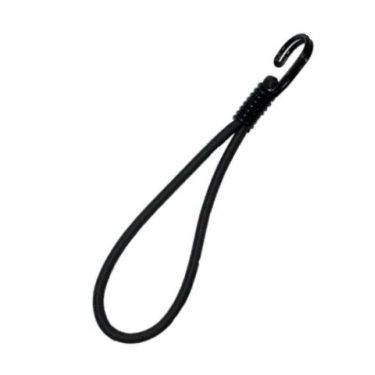 Bannerelastik sort 25cm m/dobbeltkrog