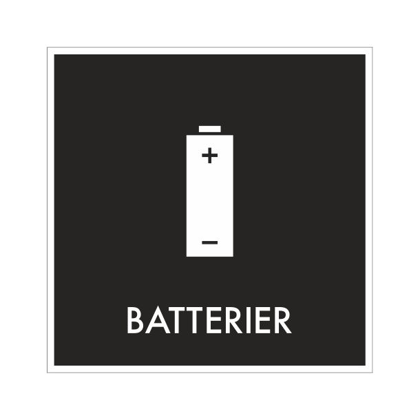 Batterier i sort