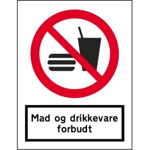 Mad og drikkevare forbudt