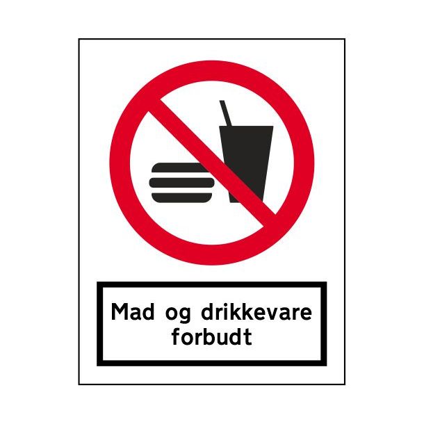 Mad og drikkevare forbudt