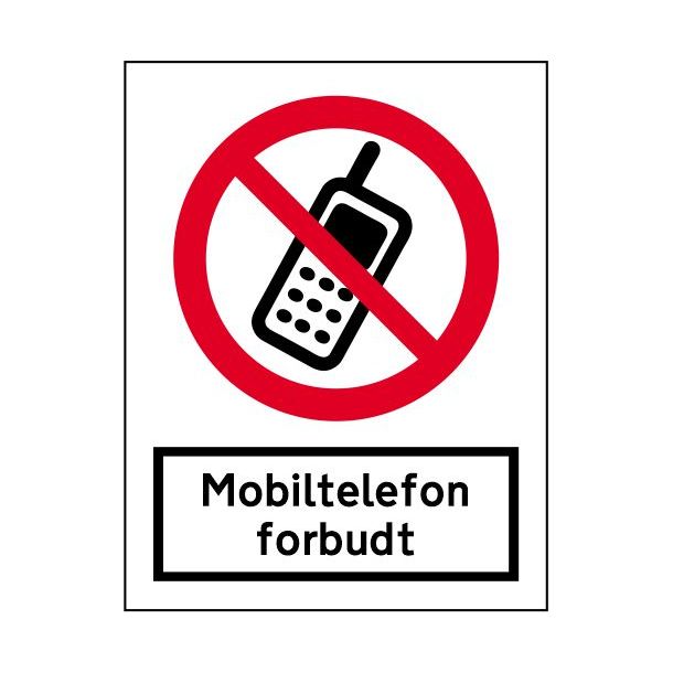 Mobiltelefonl forbudt