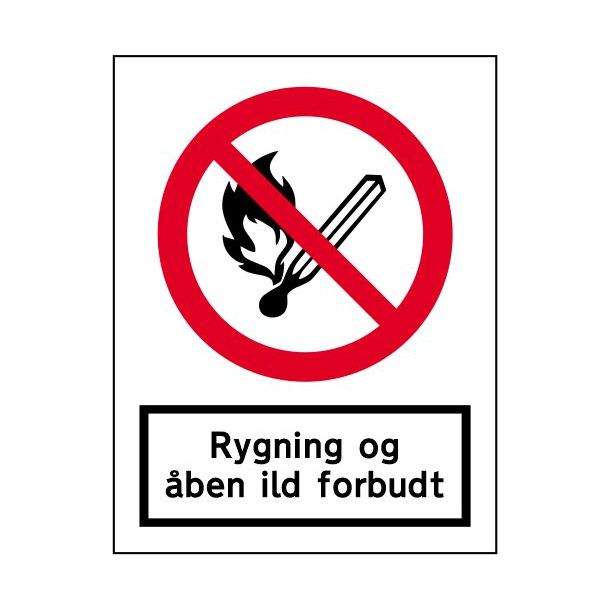 Rygning og ben ild forbudt