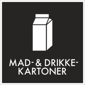 Mad og drikkekartoner i sort